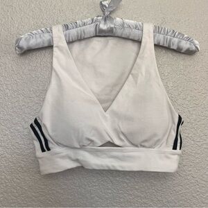 Victorias Secret white Sports Bra with Black Accents and bra pads